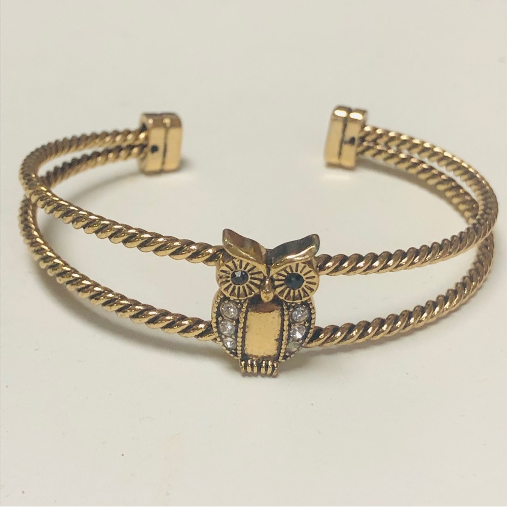 Avon Gold Owl Cuff Bracelet